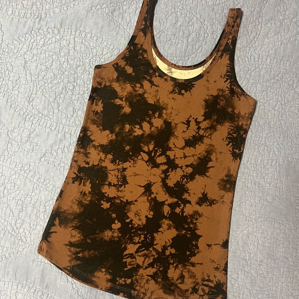 Brown/black tank top